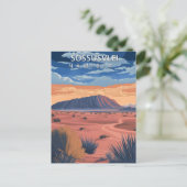 Sossusvlei Namibië Woestijn Oude Reisposter Briefkaart (Staand voorkant)