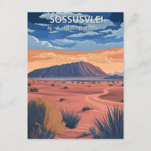 Sossusvlei Namibië Woestijn Oude Reisposter Briefkaart