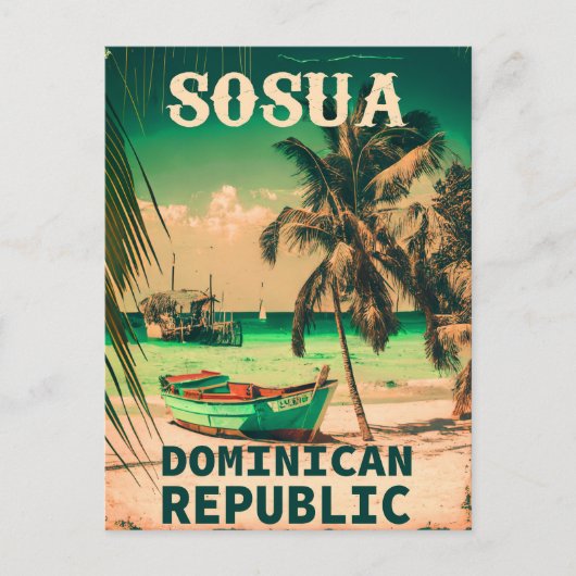 Sosúa Beach Dominican - ‌  souvenirs 60 jaar Briefkaart (Voorkant)