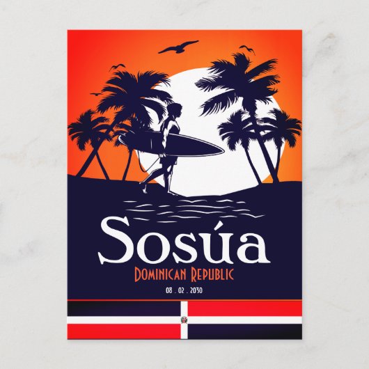 Sosúa Beach Dominican - ‌  souvenirs 60 jaar Briefkaart (Voorkant)