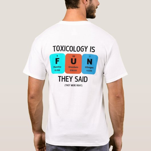 SOT - Toxisch grappig - Toxicologie is leuk T-shirt (Achterkant)