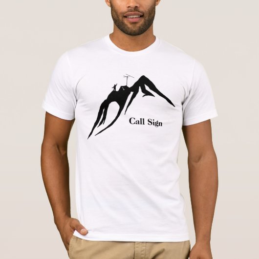 SOTA Ham Radio Silhouette T-shirt Pas het aan! (Voorkant)