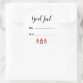 Söta Tomtenissar - Julklappsetiketter Ronde Sticker (Tas)