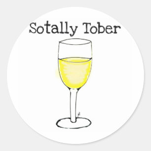 SOTALLY TOBER WINE GLASS FUNNY RONDE STICKER