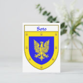 Soto Coat of Arms/Family Crest Briefkaart (Staand voorkant)