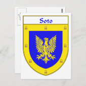 Soto Coat of Arms/Family Crest Briefkaart (Voorkant / Achterkant)