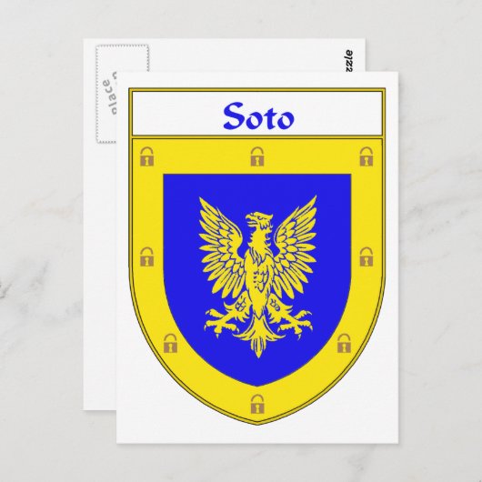 Soto Coat of Arms/Family Crest Briefkaart (Voorkant / Achterkant)