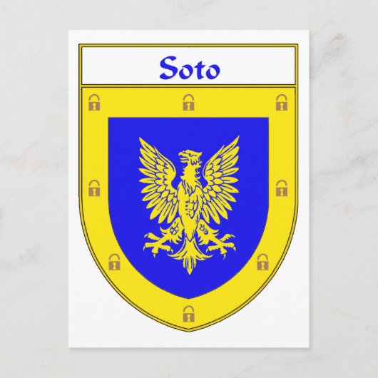 Soto Coat of Arms/Family Crest Briefkaart (Voorkant)