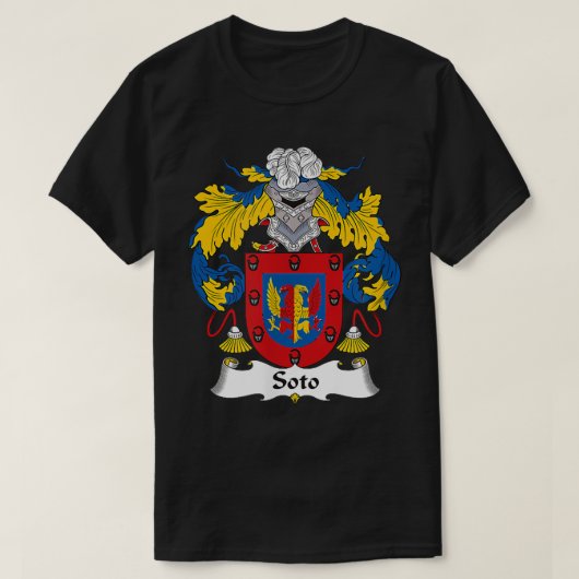 Soto Coat of Arms Family Crest T-shirt (Design voorkant)