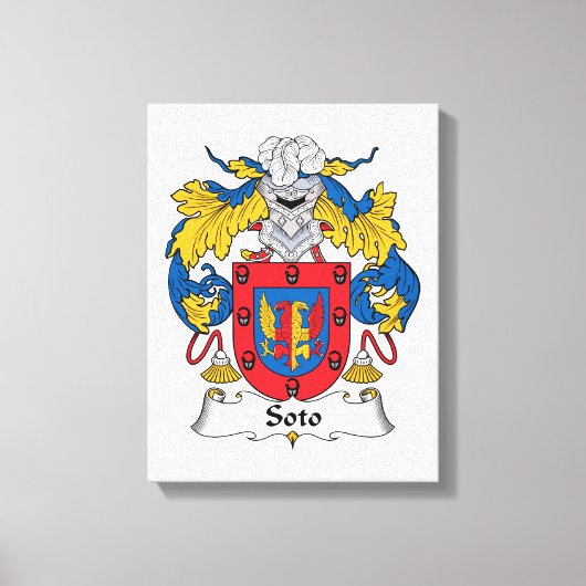 Soto Family Crest Canvas Afdruk (Voorkant)