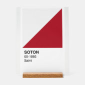 Soton Saint - Witte achtergrond Acryl Bord (Voorkant)