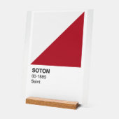 Soton Saint - Witte achtergrond Acryl Bord (Hoek)