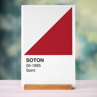 Soton Saint - Witte achtergrond Acryl Bord