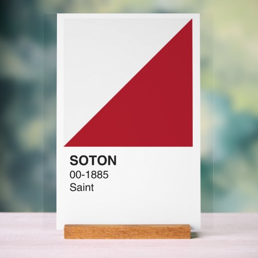 Soton Saint - Witte achtergrond Acryl Bord (Neutraal)