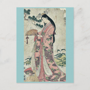 Sotoori hime door Hosoda, Eishi Ukiyoe Briefkaart
