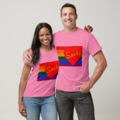Sotsji met hart en met Gay Pride Flag Regenboog T-shirt (Unisex)