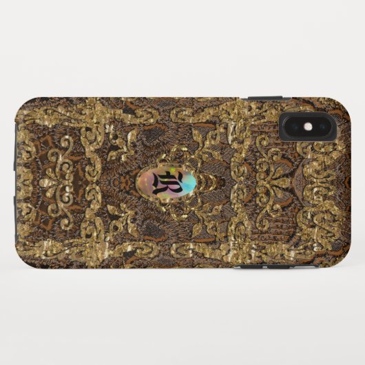 Soubrette Elegant Monogram Case-Mate iPhone Case (Achterkant (horizontaal))