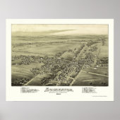 Souderton, PA Panoramic Map - 1894 Poster (Voorkant)