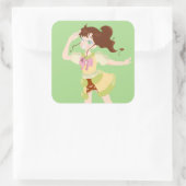 Soufflé Jupiter Vierkante Sticker (Tas)