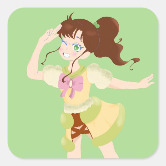 Soufflé Jupiter Vierkante Sticker (Voorkant)