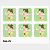 Soufflé Jupiter Vierkante Sticker (Vel)