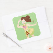 Soufflé Jupiter Vierkante Sticker (Envelop)