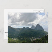 Soufriere en Pitons Saint Lucia Briefkaart (Voorkant / Achterkant)