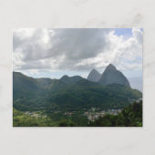 Soufriere en Pitons Saint Lucia Briefkaart (Voorkant)