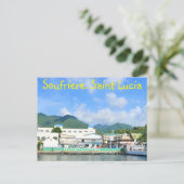 Soufriere Saint Lucia Briefkaart (Staand voorkant)