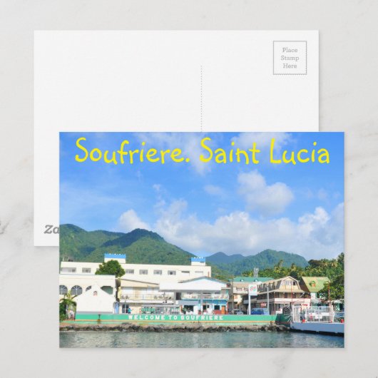 Soufriere Saint Lucia Briefkaart (Voorkant / Achterkant)