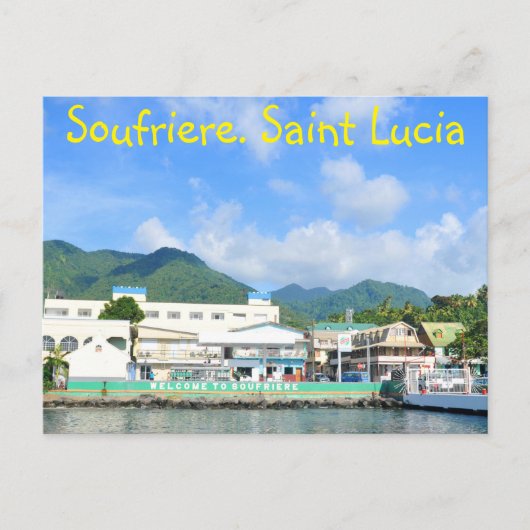 Soufriere Saint Lucia Briefkaart (Voorkant)