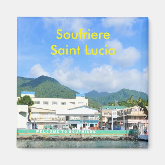 Soufriere Saint Lucia Magneet (Voorkant)