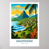 Soufriere Saint Lucia Reisprint Poster (Voorkant)