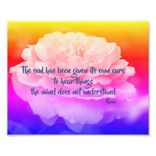 Soul and Mind Rumi Inspirerend quote 8x10 Foto Afdruk