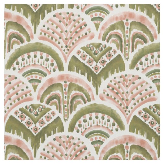 SOUL ARMOR Boho Blush Gold Mermaid Scallop Stof (Swatch)