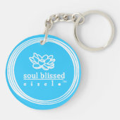 Soul Blissed Circle Custom Sleutelhanger, 2 zijkan Sleutelhanger (Achterkant)