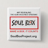 Soul Box Project Pin Vierkante Button 5,1 Cm (Voorkant)
