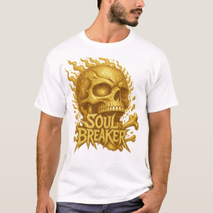 "Soul Breaker Gouden Schedelontwerp T-shirt