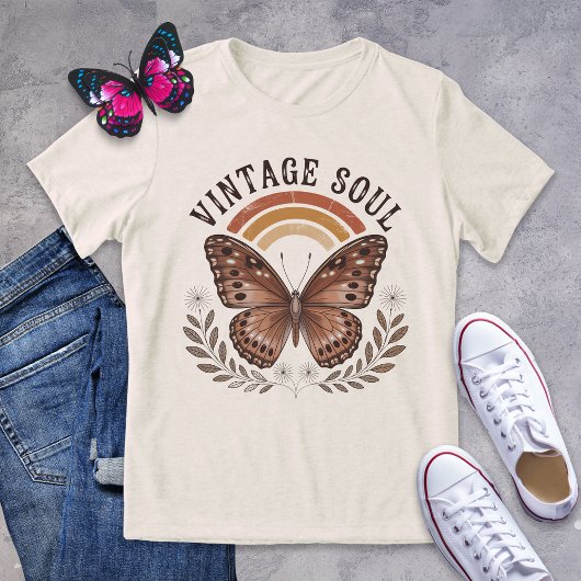  Soul Brown Butterfly Retro Shirt