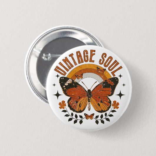 Soul Butterfly Ronde Button 5,7 Cm (Voorkant /achterkant)
