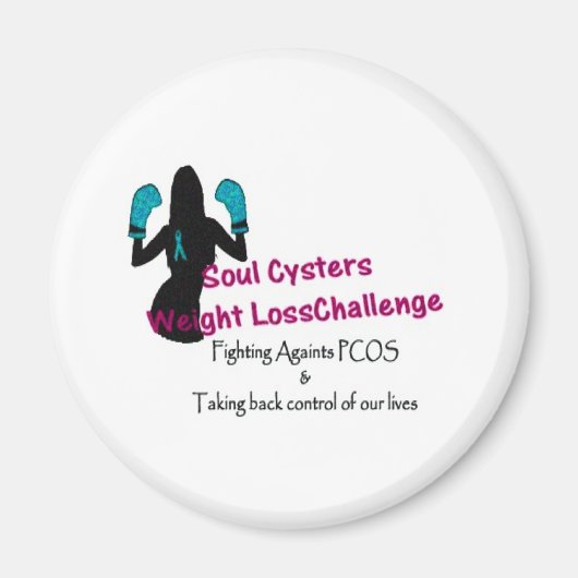 Soul Cysters gewichtsverlies uitdaging Magneet (Voorkant)