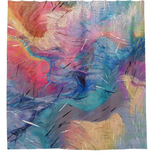 soul-driven abstraction douchegordijn (Voorkant)