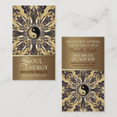 Soul Energy Yin Yang New age Gold Visitekaartje (Voorkant / Achterkant)