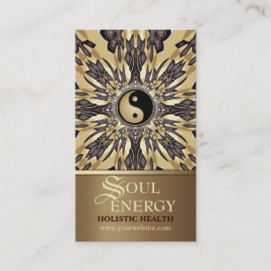 Soul Energy Yin Yang New age Gold Visitekaartje