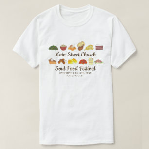 Soul Food Festival Evenement Zuidelijke keuken Kok T-shirt