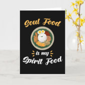 Soul Food Gezegde Grappig Kaart (Gele Bloem)