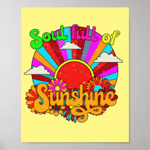 Soul Full Of Sunshine - Colour Retro Sun Poster
