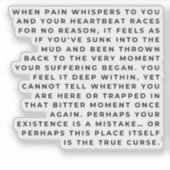 Soul in the Mud – Deep Emotional Quote Sticker (Voorkant)