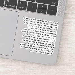 Soul in the Mud – Deep Emotional Quote Sticker