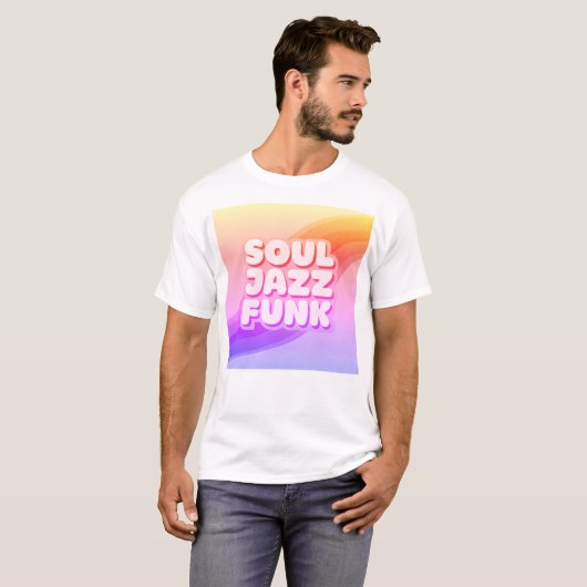 Soul Jazz Funk pastel T-Shirt (Voorkant volledig)